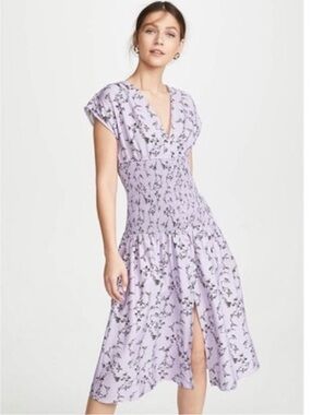 KEEPSAKE the Label Lavender Floral Smocked Midi Dress